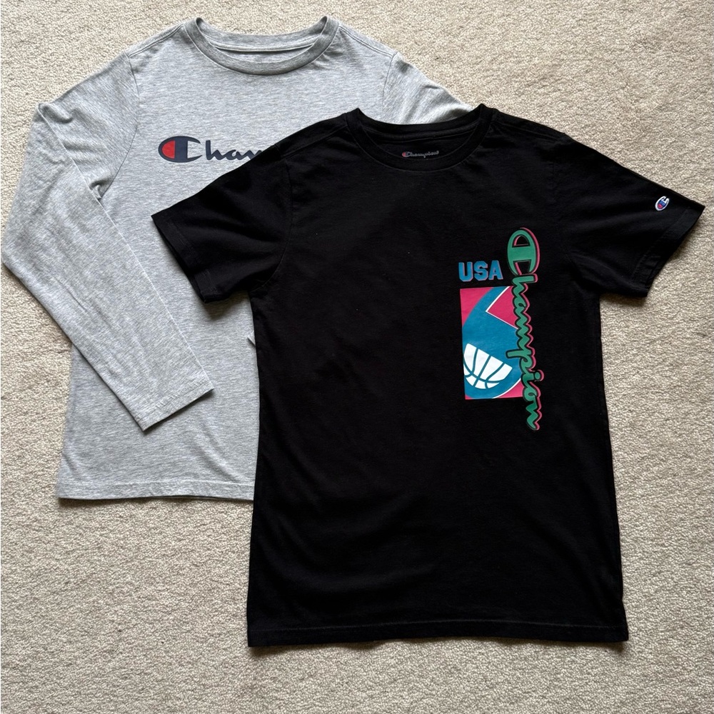CHAMPION BOYS’ SIZE L(14-16) TEES - SET OF 2